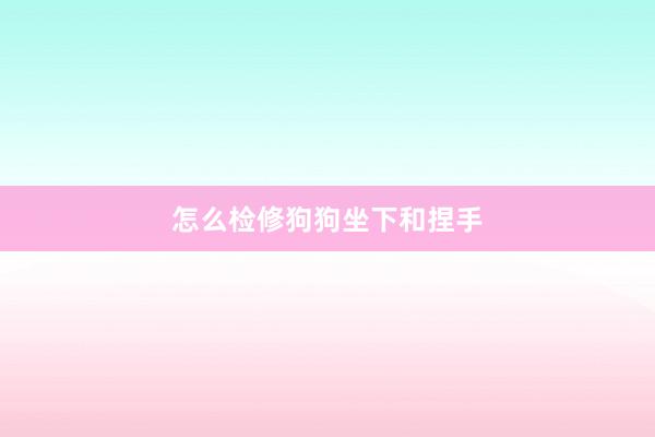 怎么检修狗狗坐下和捏手